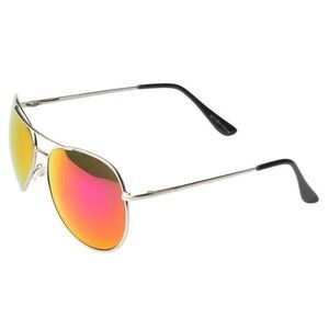 FGX INTNATIONAL Sunglasses Summer Aviator Fashion Designer Pink Gold Lenses